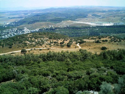 0343_Valley of Jezrell_from Mt Carmel with Mt Gilboa_looking toward Mediggo (400 x 300)
